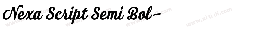 Nexa Script Semi Bol字体转换